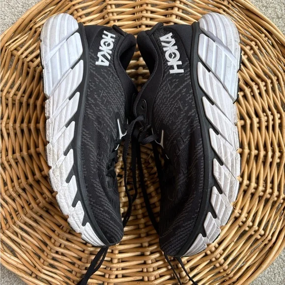 Hoka Men's Black White Gaviota 4 Stability Everyday Running Sneakers Size 8.5 - Picture 5 of 10